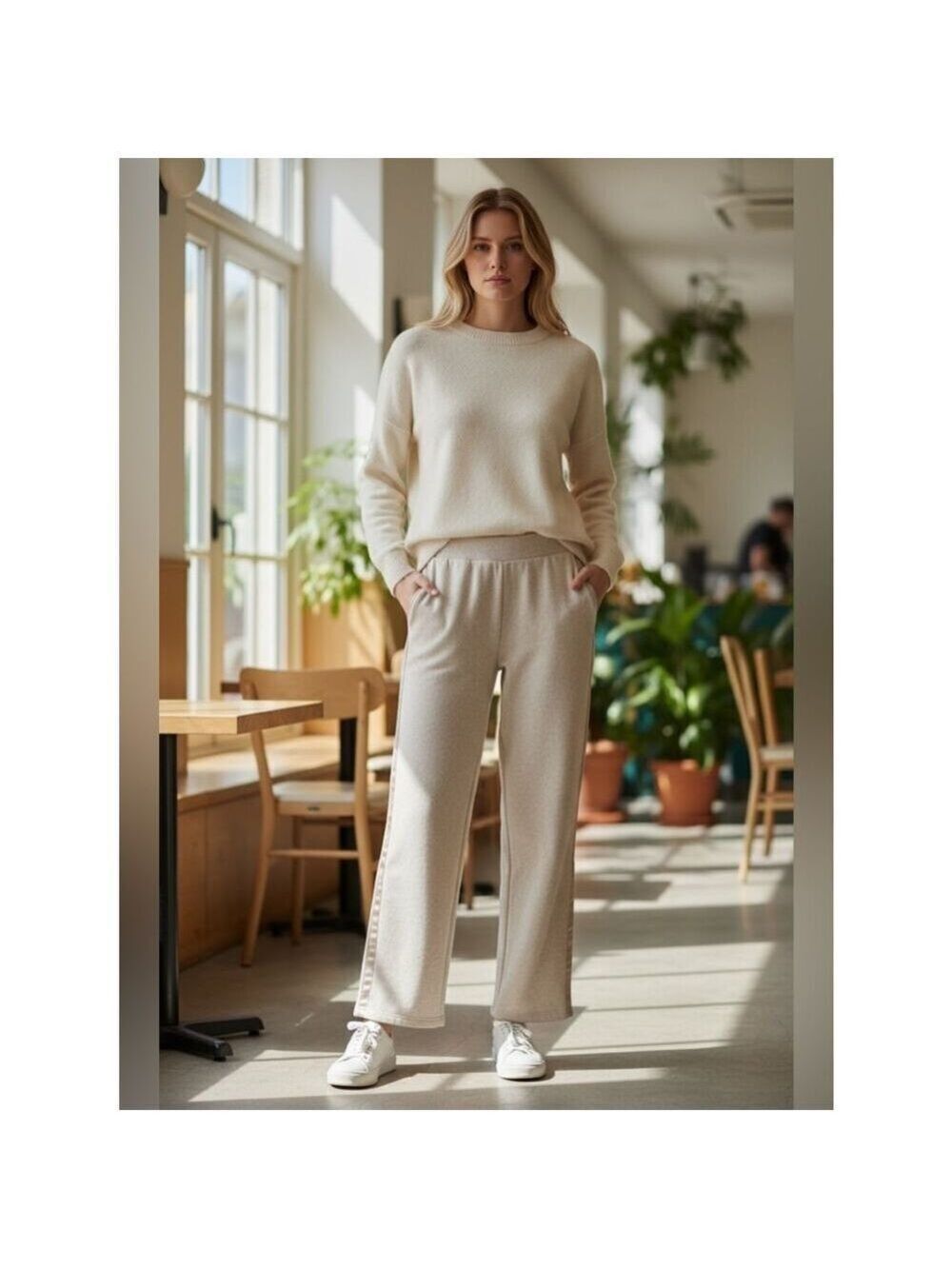 Avia Light Beige Straight Leg Pants